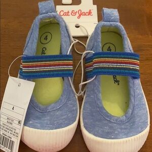 Cat & Jack girls toddler shoes size 4 blue